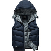 Μοντέρνο ανδρικό γιλέκο  με ψηλό κολάρο και κουκούλα σε τέσσερα χρώματα