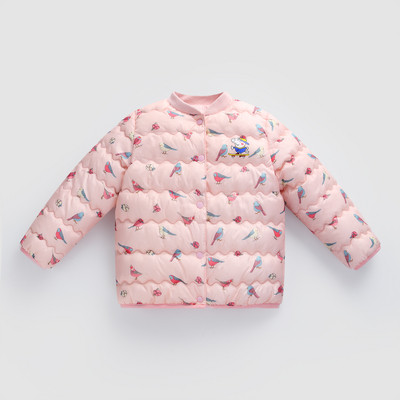 Παιδικό χειμωνιάτικο μπουφάν με εφαρμογές πολλών χρωμάτων για κορίτσια