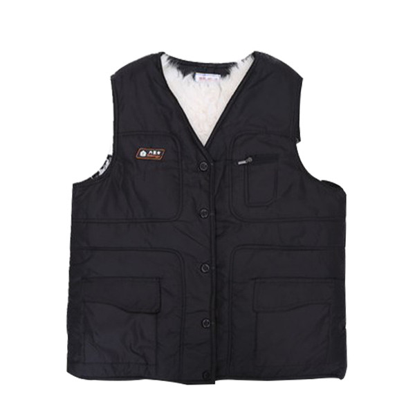Ανδρικό χειμωνιάτικο γιλέκο σε μαύρο χρώμα
