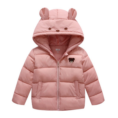 Χειμερινό παιδικό μπουφάν  σε  3Δ στοιχεία σε διάφορα χρώματα