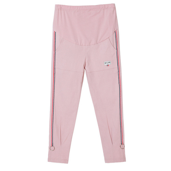 Παντελόνια για το φθινοπώρου για έγκυες γυναίκες σε τέσσερα χρώματα με πλευρική μπορντούρα και μεταλλική διακόσμηση