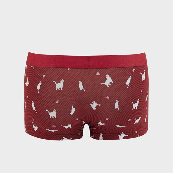 Памучни мъжки боксерки в червен цвят