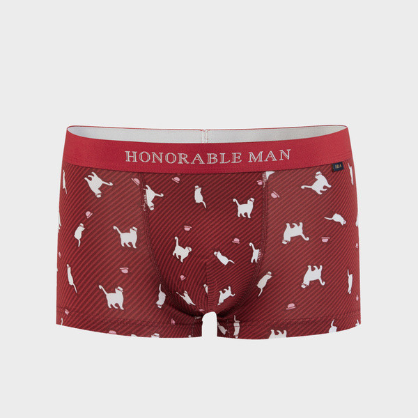 Памучни мъжки боксерки в червен цвят