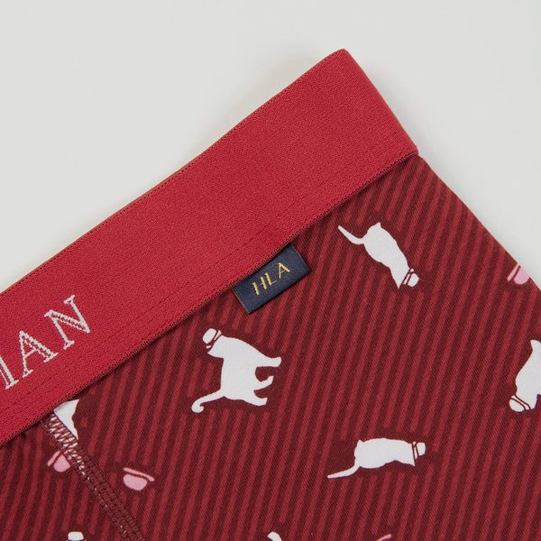 Памучни мъжки боксерки в червен цвят