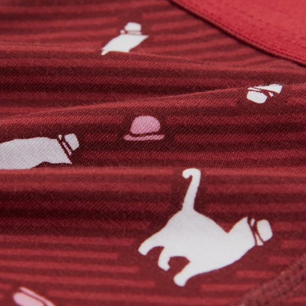 Памучни мъжки боксерки в червен цвят