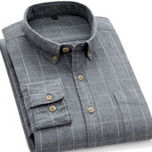 Ανδρικό βαμβακερό πουκάμισο με μακριά μανίκια