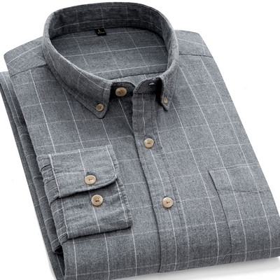 Ανδρικό βαμβακερό πουκάμισο με μακριά μανίκια