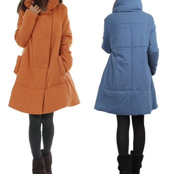 Χειμερινό μπουφάν για έγκυες γυναίκες με υψηλό γιακά σε δύο χρώματα