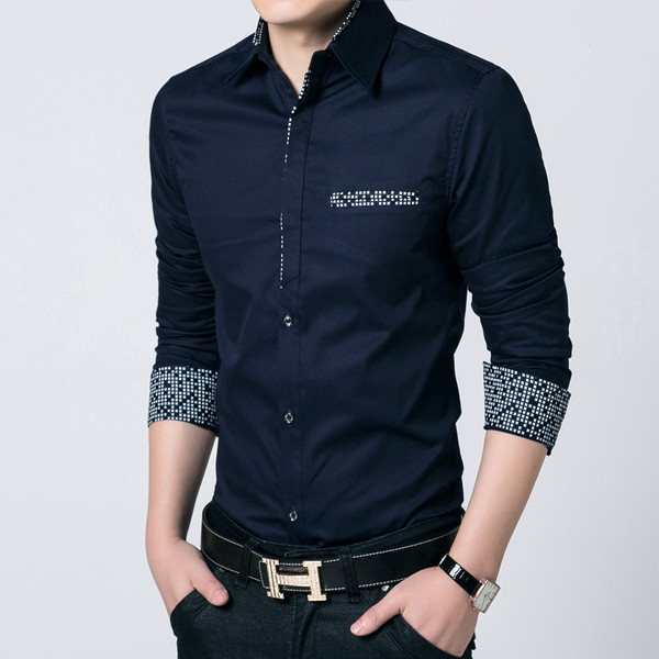 Cămașă pentru bărbați în culori închise și deschise