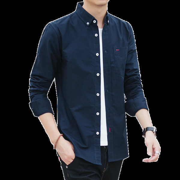 Cămașă simplă pentru bărbați, cu mâneci suflate