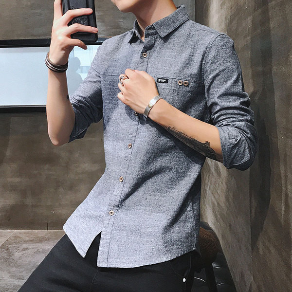 Ανδρικό αθλητικό casual πουκάμισο σε δύο χρώματα