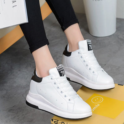 Tenisi casual dama cu talpa inalta in doua culori