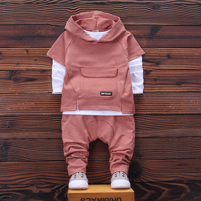 Παιδικό αθλητικό σετ για κορίτσια με μεγάλη τσέπη τριών τεμαχίων - τέσσερα χρώματα