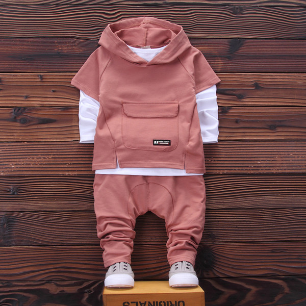 Παιδικό αθλητικό σετ για κορίτσια με μεγάλη τσέπη τριών τεμαχίων - τέσσερα χρώματα