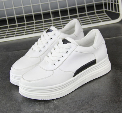 Μοντέρνα γυναικεία  πάνινα παπούτσια υψηλών τακουνιών