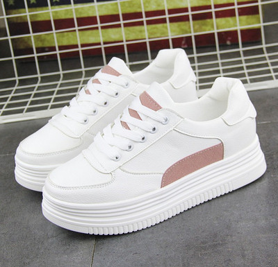 Μοντέρνα γυναικεία  πάνινα παπούτσια υψηλών τακουνιών