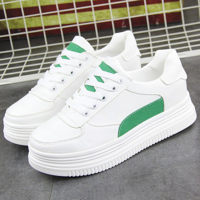 Μοντέρνα γυναικεία  πάνινα παπούτσια υψηλών τακουνιών