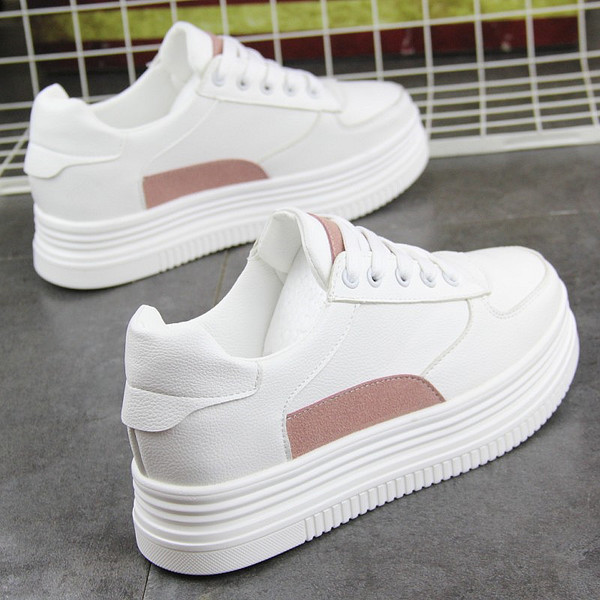 Μοντέρνα γυναικεία  πάνινα παπούτσια υψηλών τακουνιών