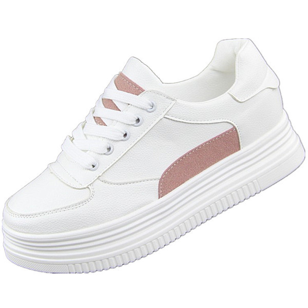 Μοντέρνα γυναικεία  πάνινα παπούτσια υψηλών τακουνιών