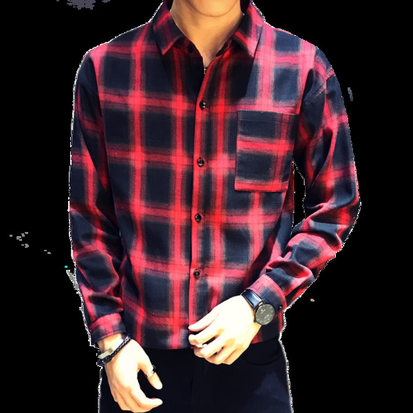 Ανδρικό βαμβακερό πουκάμισο σε δύο χρώματα