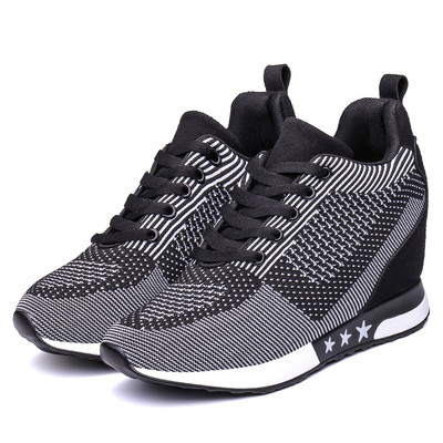 Tenisi dama cu platforma in trei culori