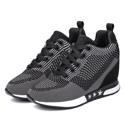 Tenisi dama cu platforma in trei culori