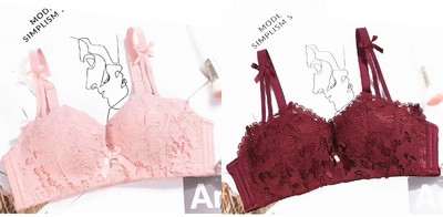 Σετ δίχρωμων σουτιέν με κάλυμμα δαντέλας