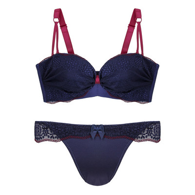 Σετ γυναικεία εσωρούχα  σε μπλε και μαύρο χρώμα