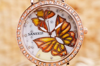 Дамски часовник Saneesi Butterfly в Черно