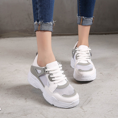 Γυναικεία  πάνινα παπούτσια σε ροζ και γκρι χρώμα