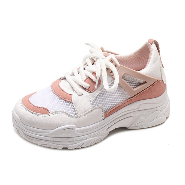 Γυναικεία  πάνινα παπούτσια σε ροζ και γκρι χρώμα