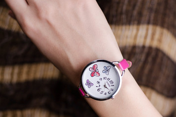 Дамски часовник Saneesi Minnie в Тъмно Розово