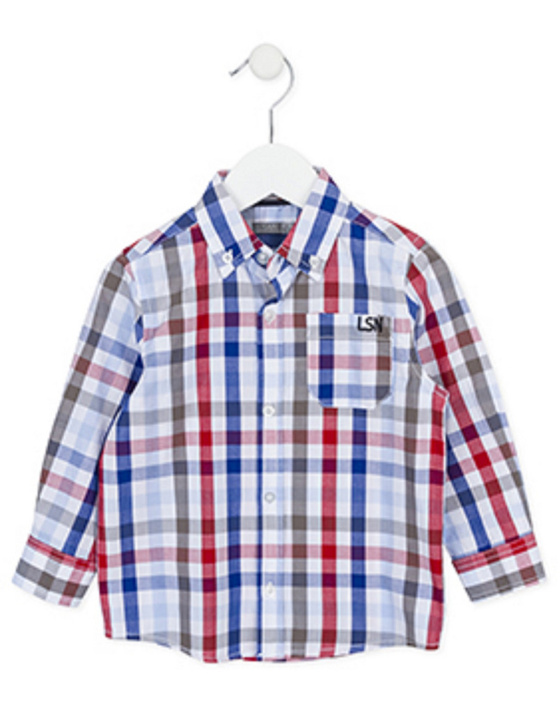 Детска риза Losan момче (2-7г.) Риза с дълъг ръкав в красиво каре