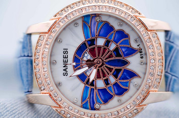 Дамски часовник Saneesi Butterfly в Синьо (212)