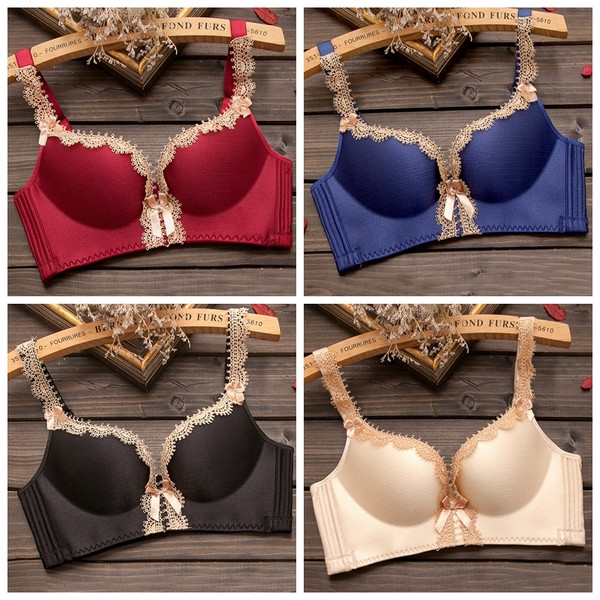 Σύγχρονο γυναικείο σουτιέν σε τέσσερα χρώματα με δαντέλα