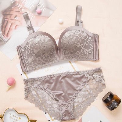 Κομψό  γυναικείο σετ  σουτιέν με δαντέλα σε διάφορα χρώματα