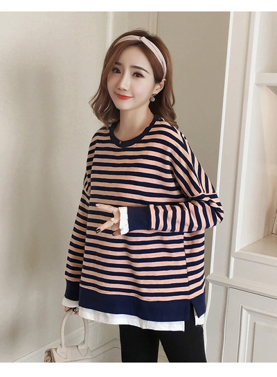 Bluza cu dungi pentru gravide in doua culori