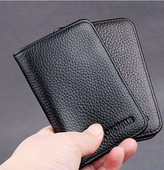 Μίνι ανδρικό χαρτοφυλάκιο  σε μαύρο και καφέ χρώμα