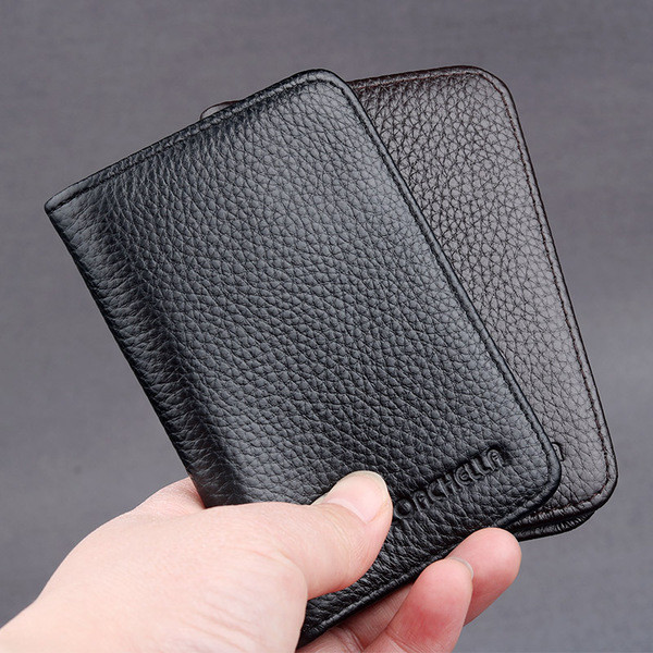 Μίνι ανδρικό χαρτοφυλάκιο  σε μαύρο και καφέ χρώμα