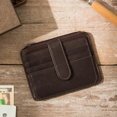 Ανδρικό ρετρό δερμάτινο πορτοφόλι σε δύο χρώματα