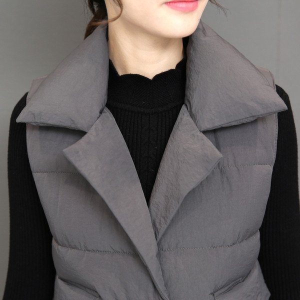 Καθημερινό μακρύ γυναικείο γιλέκο σε δύο χρώματα