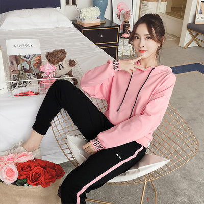 Γυναικείο αθλητικό σετ   σε ροζ και κίτρινο χρώμα