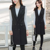 Κομψό γινεκείο γιλέκο με μαύρο χρώμα