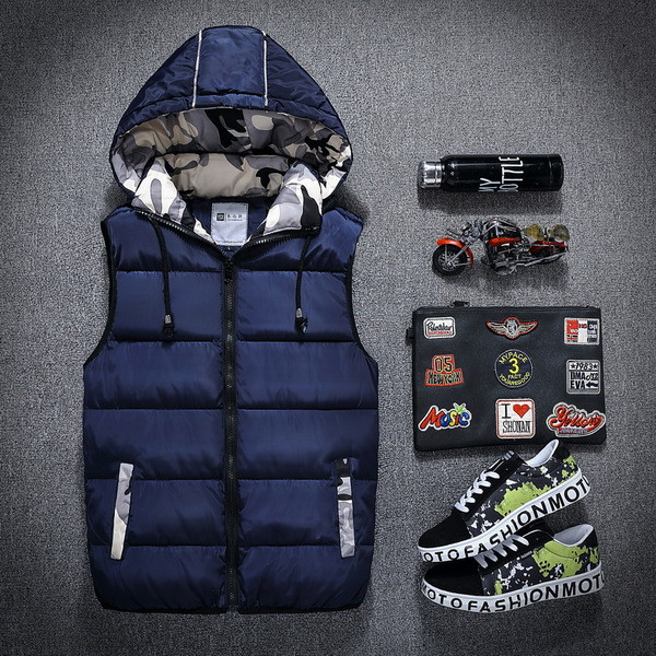 Vestă modernă pentru bărbați cu fermoar în șapte culori