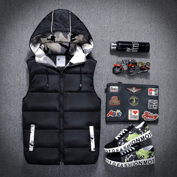 Vestă modernă pentru bărbați cu fermoar în șapte culori