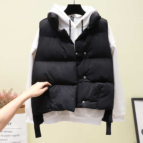 Vesta casual dama in alb si negru