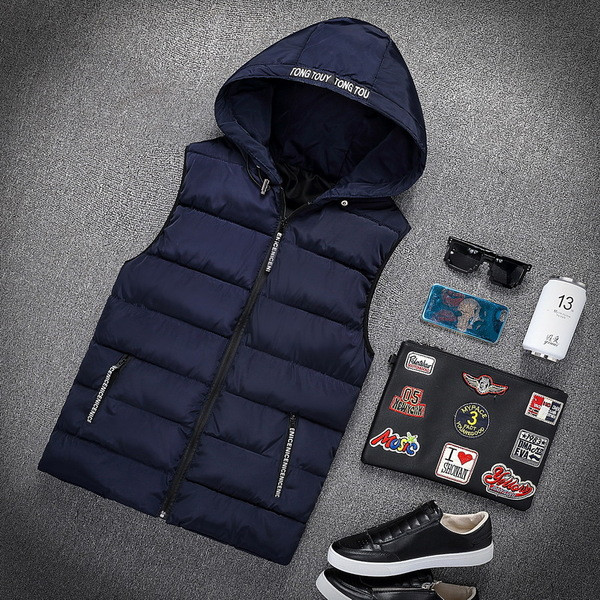 Vestă pentru bărbați cu glugă potrivită pentru utilizarea de zi cu zi în cinci culori