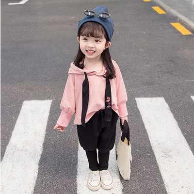 Παιδικό σετ - μπλούζα με κουκούλα και μακρύ παντελόνι