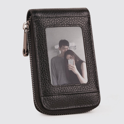 Δερμάτινο πορτοφόλι για άνδρες με εξωτερική τσέπη