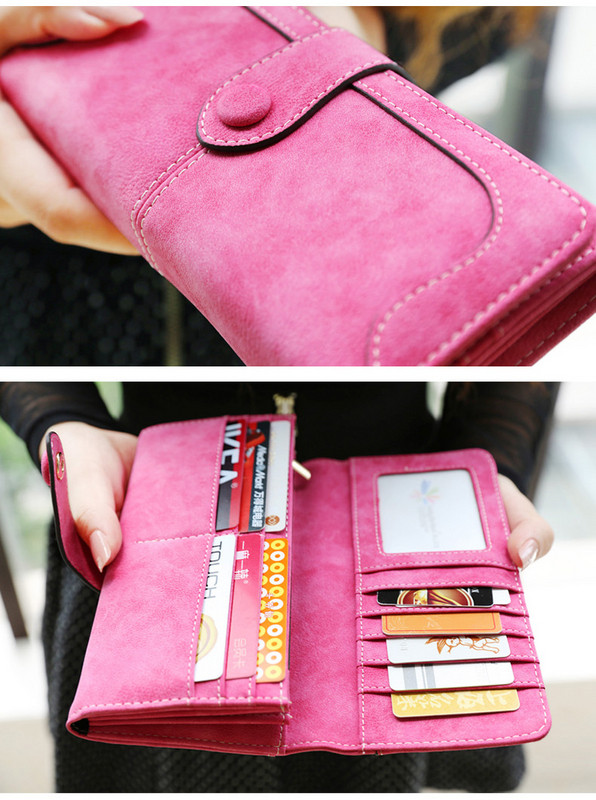 Καθημερινό γυναικείο πορτοφόλη σε  ροζ χρώμα